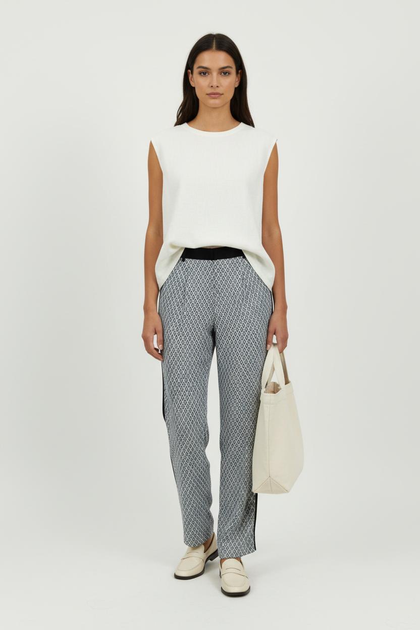 Pantalon Imprimé Noir et Blanc - Taille XS/34 de la marque Kookai | PARAD94817 - Vendu par Paradigme - Image 1