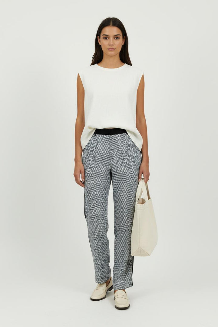 Pantalon Imprimé Noir et Blanc - Taille XS/34 de la marque Kookai | PARAD94817 - Vendu par Paradigme - Image 1
