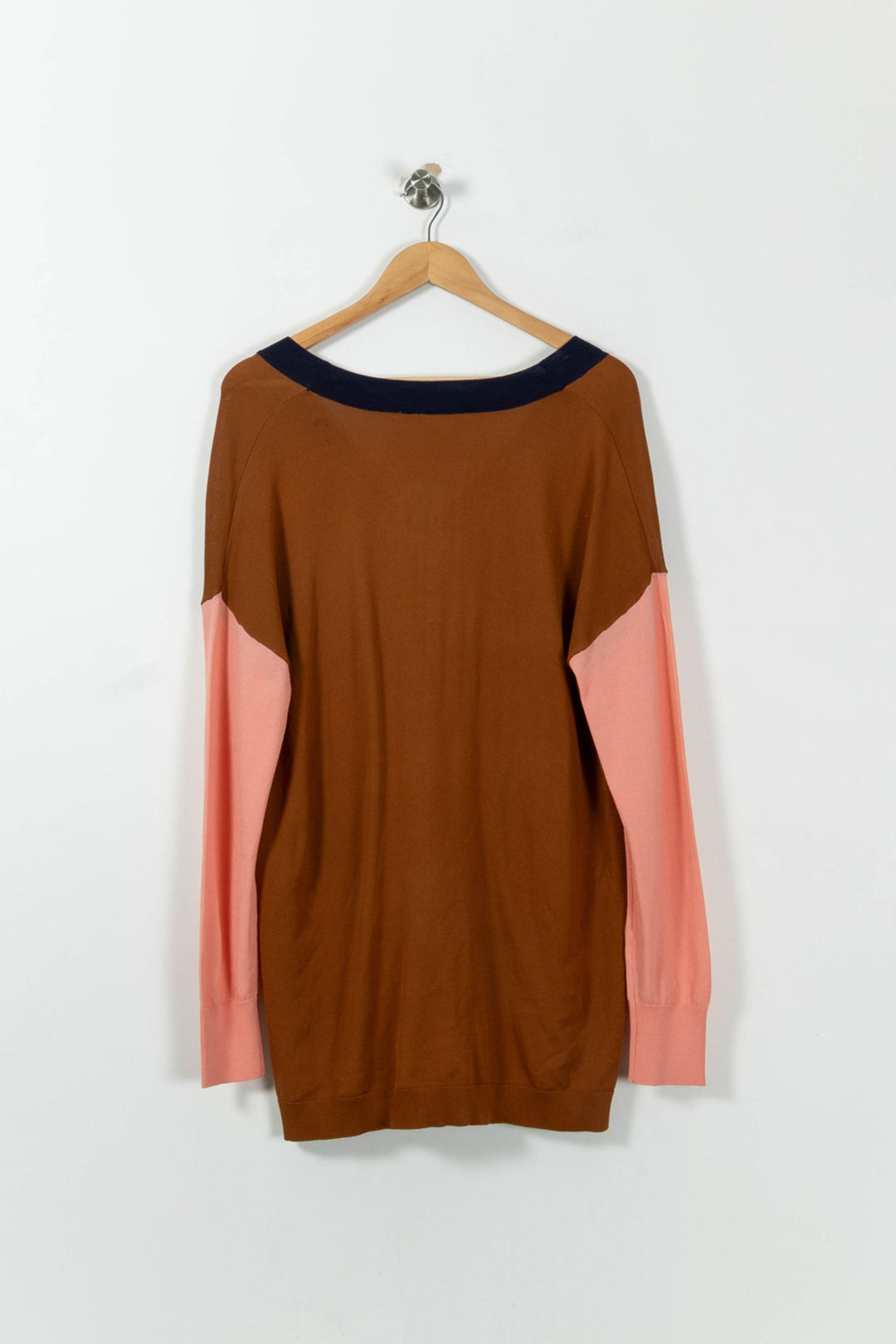 Cardigan Marron et Rose - Taille S/36 de la marque La Fée Maraboutée | PARAD9482 - Vendu par Paradigme - Image 4