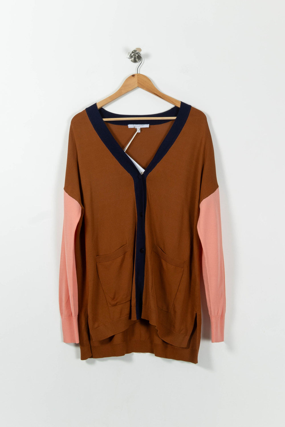 Cardigan Marron et Rose - Taille S/36 de la marque La Fée Maraboutée | PARAD9482 - Vendu par Paradigme - Image 2