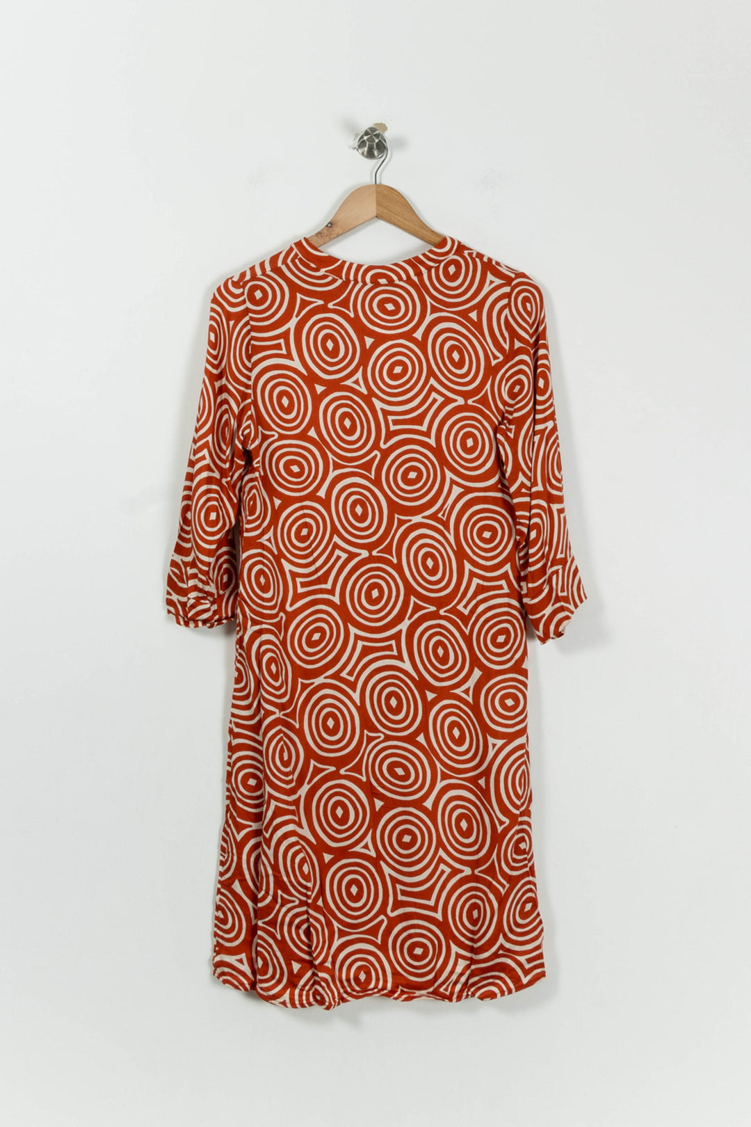 Robe Orange et Blanche - Taille S/36 de la marque La Fée Maraboutée | PARAD94833 - Vendu par Paradigme - Image 4