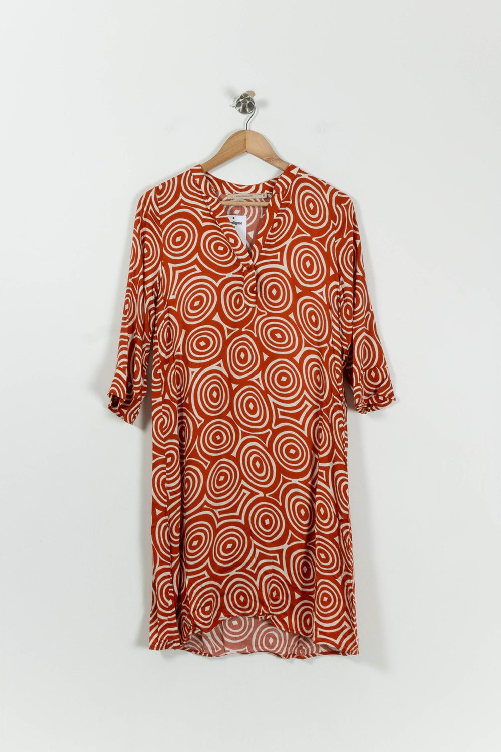 Robe Orange et Blanche - Taille S/36 de la marque La Fée Maraboutée | PARAD94833 - Vendu par Paradigme - Image 2