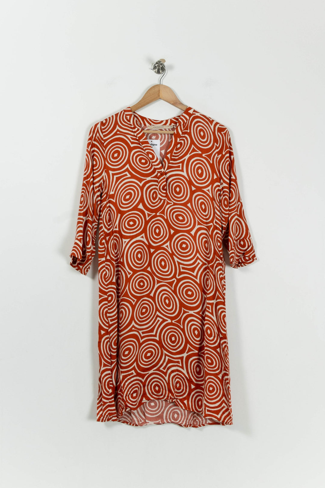 Robe Orange et Blanche - Taille S/36 de la marque La Fée Maraboutée | PARAD94833 - Vendu par Paradigme - Image 2