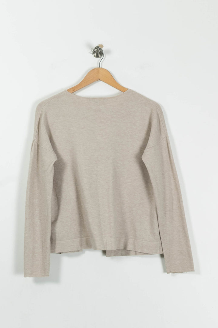 Cardigan Beige - Taille S/36 de la marque La Fée Maraboutée | PARAD94848 - Vendu par Paradigme - Image 4