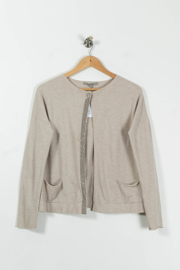Cardigan Beige - Taille S/36 de la marque La Fée Maraboutée | PARAD94848 - Vendu par Paradigme - Image 2