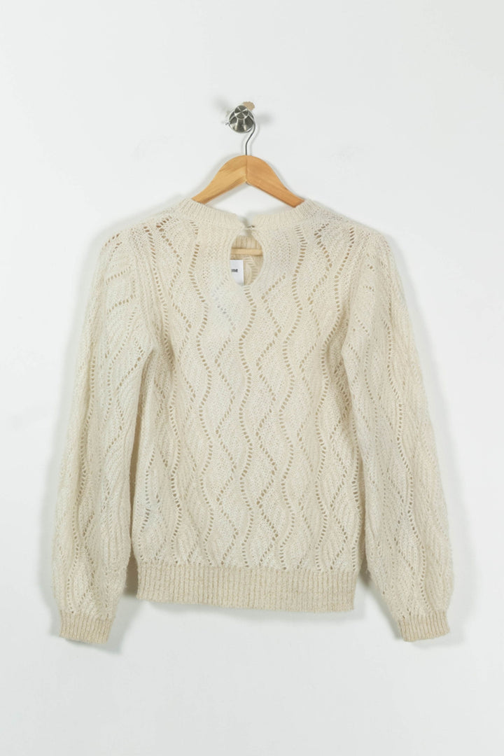 Pull Blanc - Taille S/36 de la marque Maison 123 | PARAD94850 - Vendu par Paradigme - Image 4