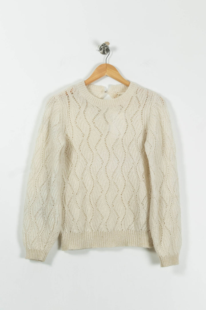 Pull Blanc - Taille S/36 de la marque Maison 123 | PARAD94850 - Vendu par Paradigme - Image 2