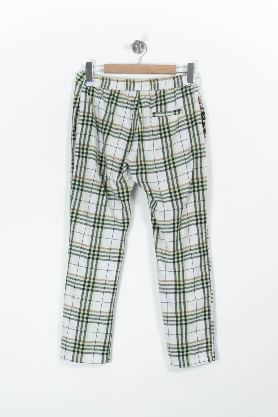 Pantalon À Carreaux Blanc et Vert - Taille L/40 de la marque Imprevu | PARAD94863 - Vendu par Paradigme - Image 4