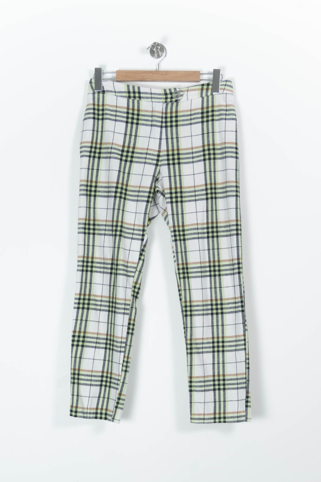 Pantalon À Carreaux Blanc et Vert - Taille L/40 de la marque Imprevu | PARAD94863 - Vendu par Paradigme - Image 2