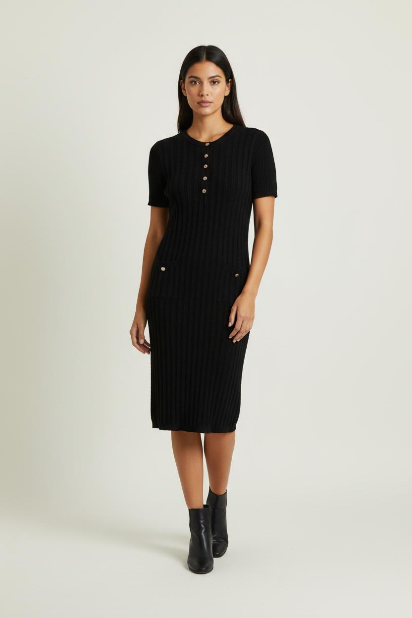 Robe Pull Noire - Taille S/36 de la marque Pablo | PARAD94864 - Vendu par Paradigme - Image 1