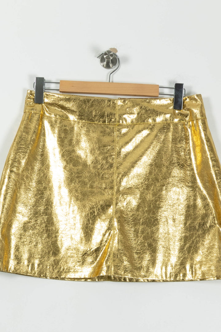 Jupe Courte Dorée - Taille L/40 de la marque Imprevu | PARAD94866 - Vendu par Paradigme - Image 2