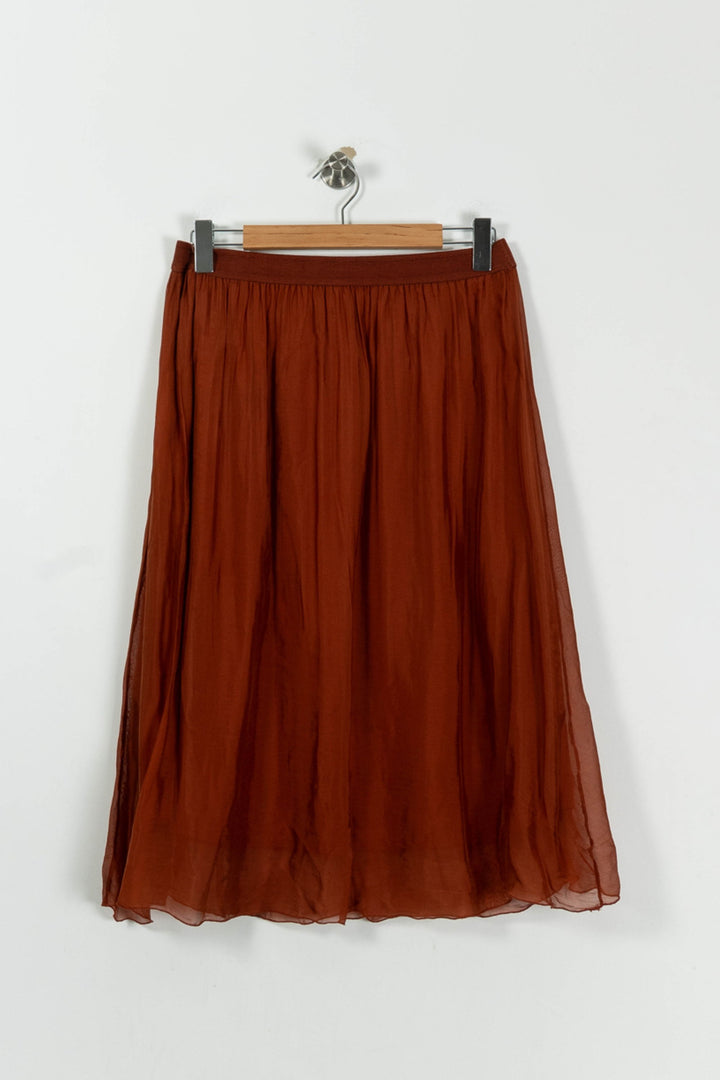 Jupe Longue Marron - Taille M/38 de la marque La Fée Maraboutée | PARAD94867 - Vendu par Paradigme - Image 2