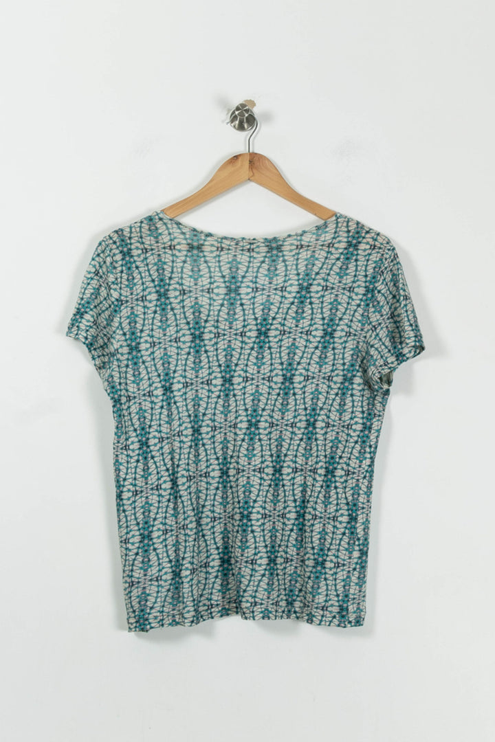 T-shirt Vert et Blanc - Taille S/36 de la marque IKKS | PARAD94870 - Vendu par Paradigme - Image 4
