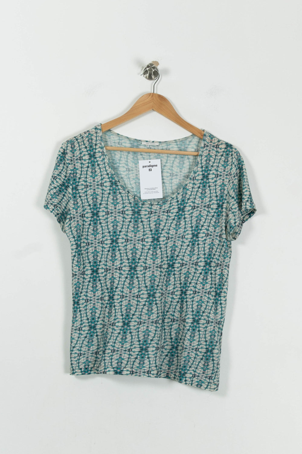 T-shirt Vert et Blanc - Taille S/36 de la marque IKKS | PARAD94870 - Vendu par Paradigme - Image 2