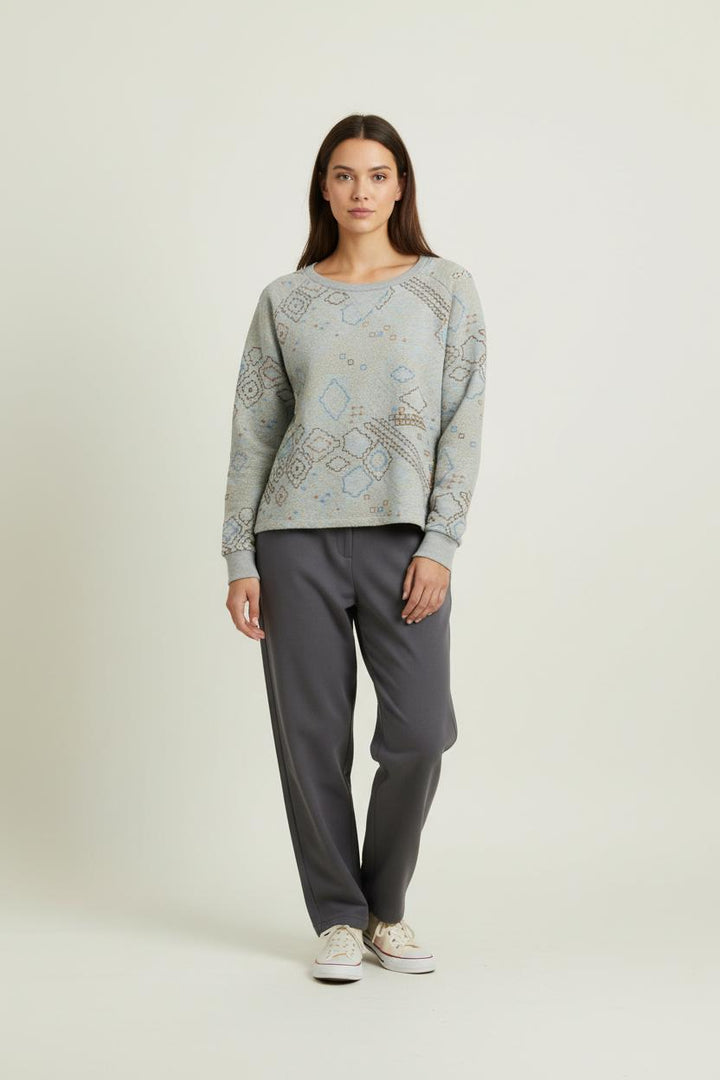 Sweat Gris et Bleu - Taille S/36 de la marque Léon & Harper | PARAD94893 - Vendu par Paradigme - Image 1