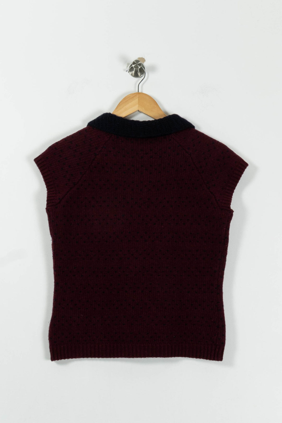 Pull Sans Manches Bordeaux et Noir - Taille S/36 de la marque Manoush | PARAD94910 - Vendu par Paradigme - Image 4