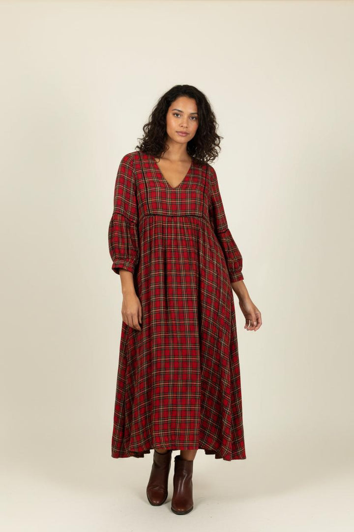 Robe Longue Rouge et Noire - Taille S/36 de la marque Léon & Harper | PARAD94911 - Vendu par Paradigme - Image 1