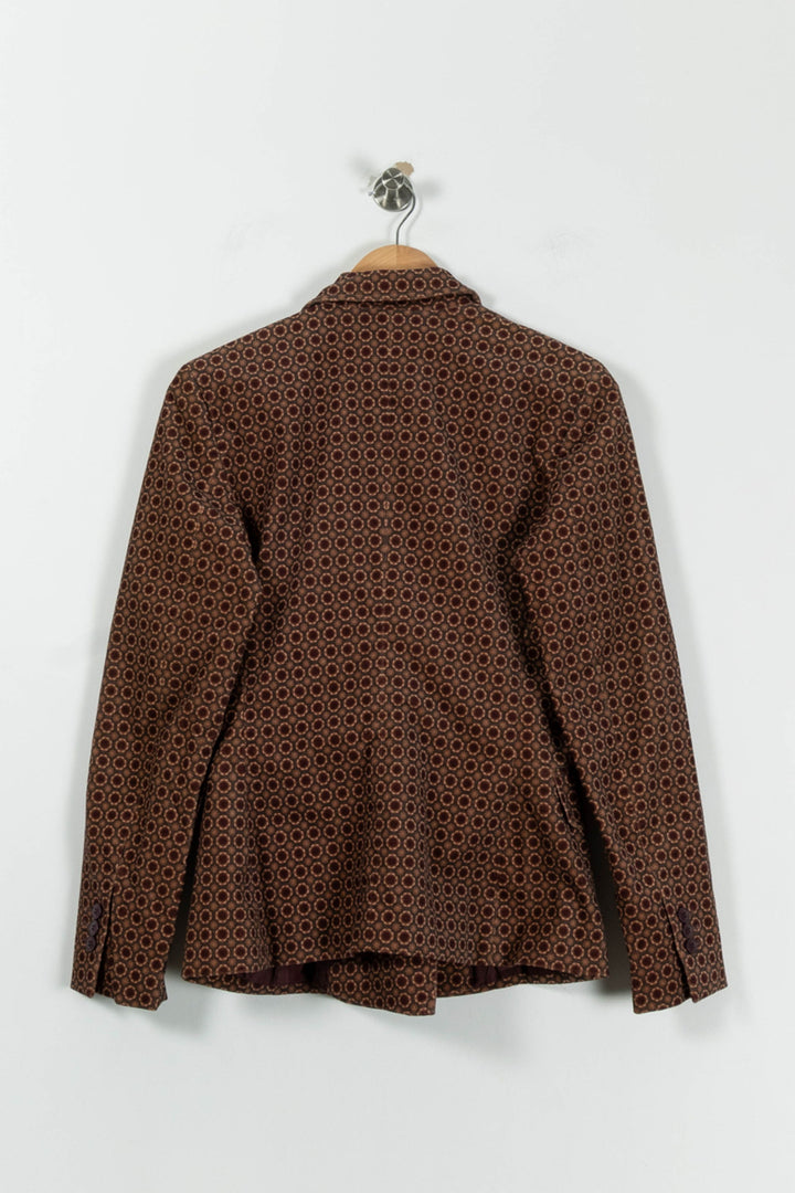 Blazer Bordeaux et Marron - Taille S/36 de la marque Agnès b. | PARAD94926 - Vendu par Paradigme - Image 4