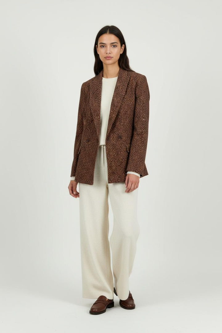 Blazer Bordeaux et Marron - Taille S/36 de la marque Agnès b. | PARAD94926 - Vendu par Paradigme - Image 1