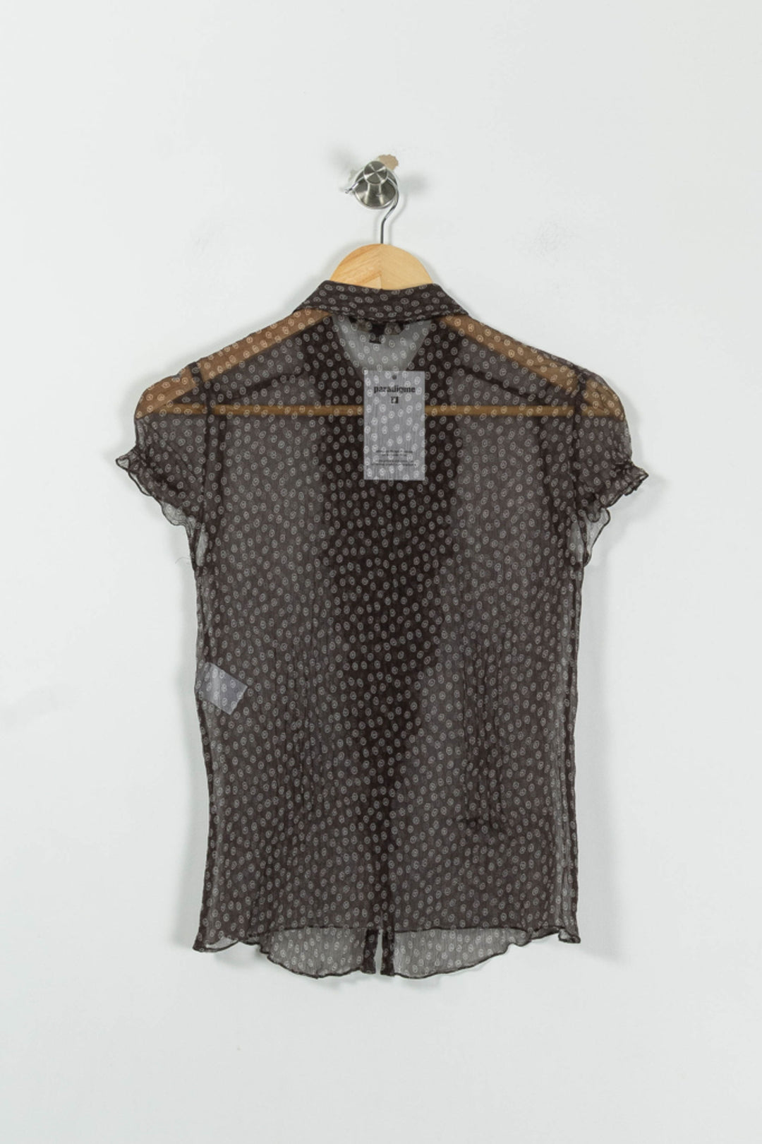 Chemisier Marron - Taille S/36 de la marque Tara Jarmon | PARAD94935 - Vendu par Paradigme - Image 4