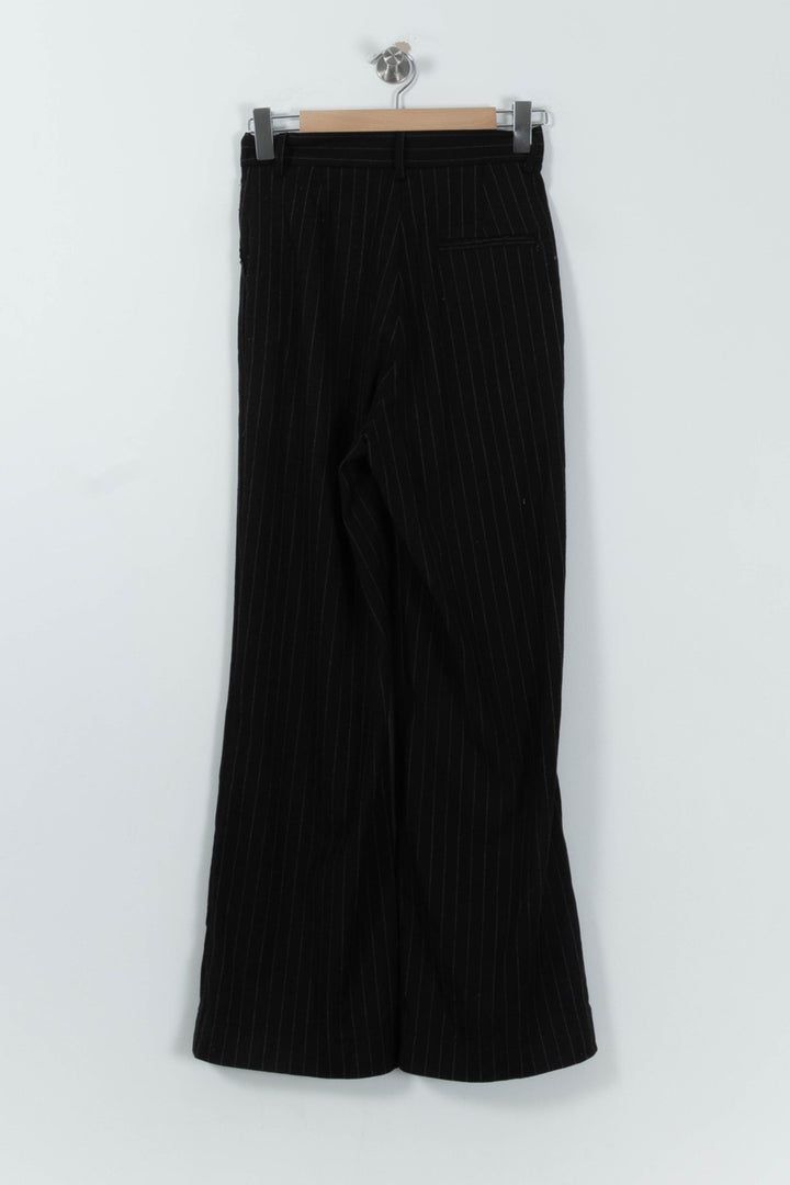 Pantalon Noir à Rayures - Taille M/38 de la marque Laura Laval | PARAD9494 - Vendu par Paradigme - Image 4