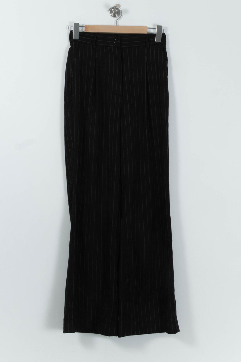 Pantalon Noir à Rayures - Taille M/38 de la marque Laura Laval | PARAD9494 - Vendu par Paradigme - Image 2