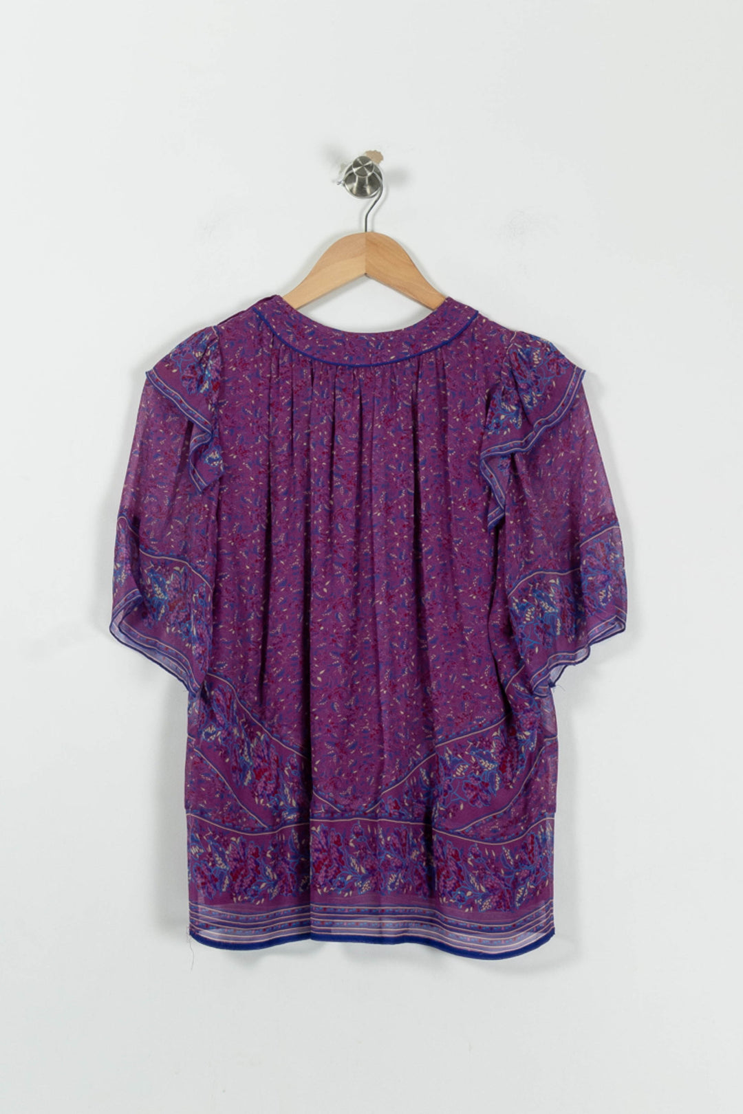 Blouse Violet et Bleu - Taille S/36 de la marque ba&sh | PARAD94944 - Vendu par Paradigme - Image 4