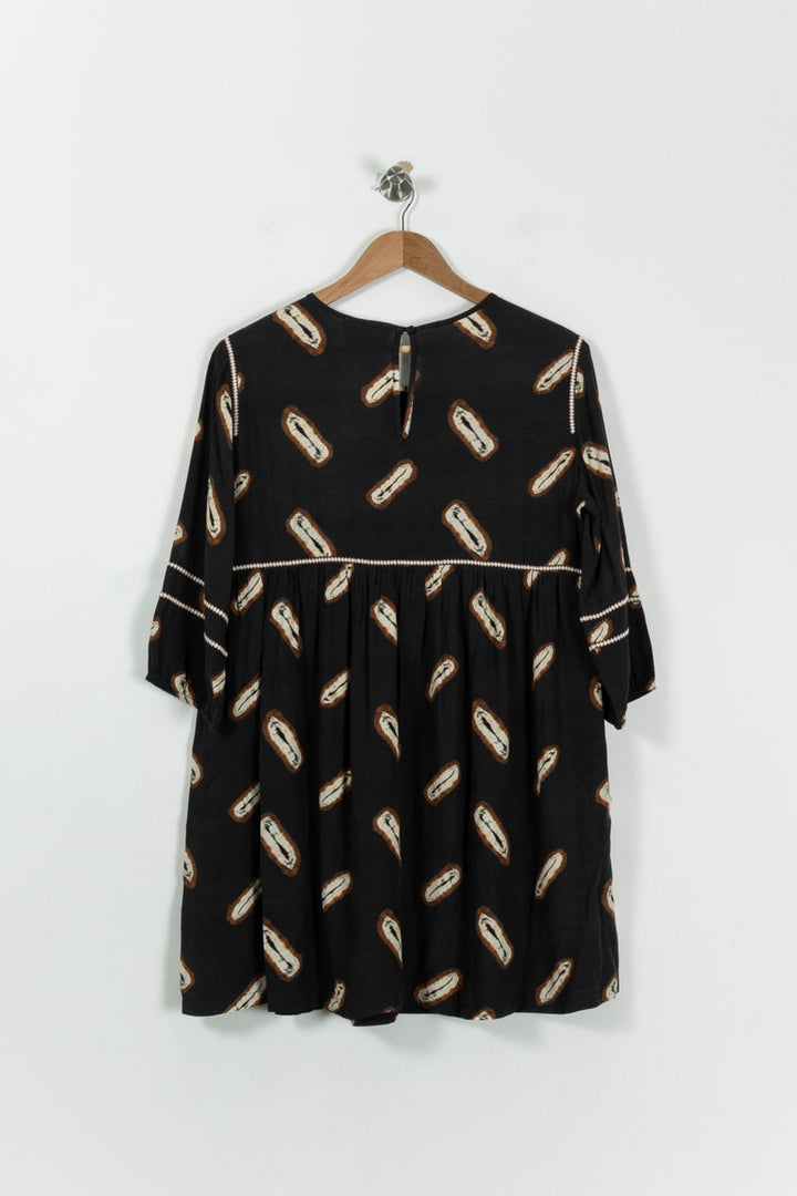 Robe Courte Noire et Beige - Taille M/38 de la marque ba&sh | PARAD94948 - Vendu par Paradigme - Image 4