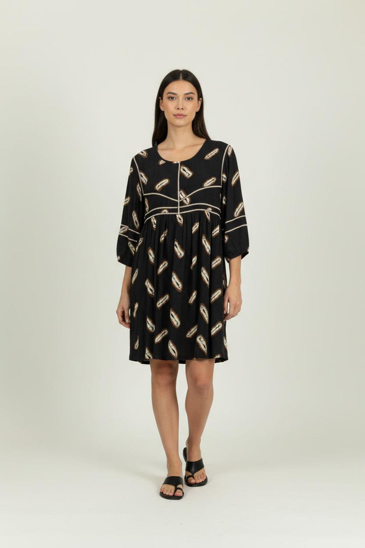Robe Courte Noire et Beige - Taille M/38 de la marque ba&sh | PARAD94948 - Vendu par Paradigme - Image 1
