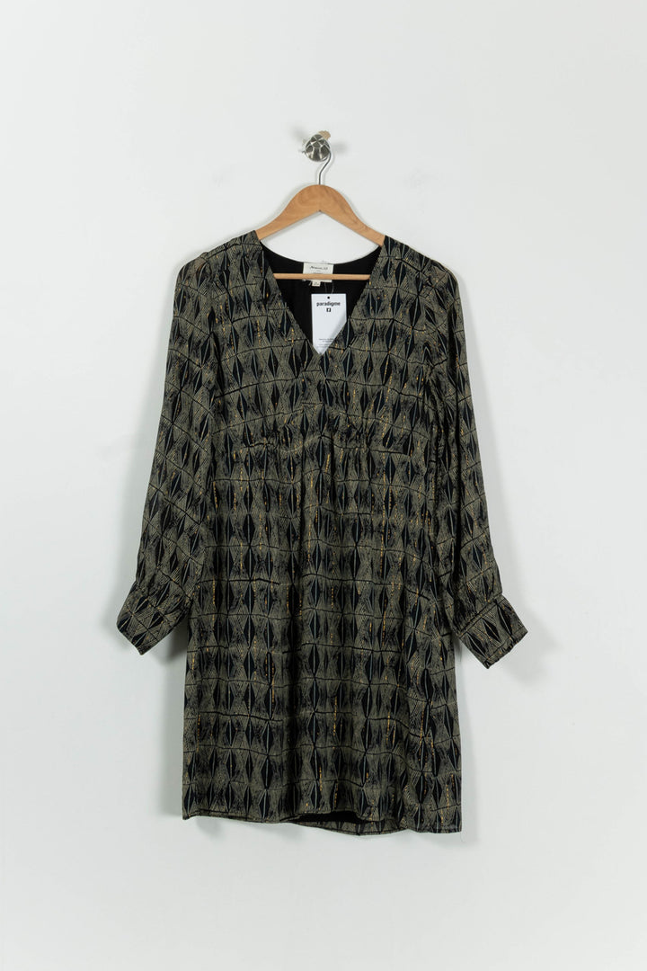 Robe Courte Noire et Or - Taille L/40 de la marque Maison 123 | PARAD94951 - Vendu par Paradigme - Image 2