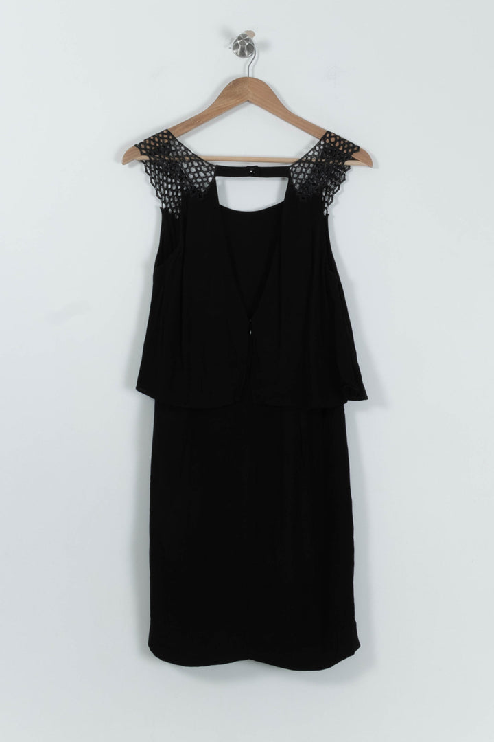 Robe Midi Noire - Taille S/36 de la marque Sandro | PARAD94955 - Vendu par Paradigme - Image 4