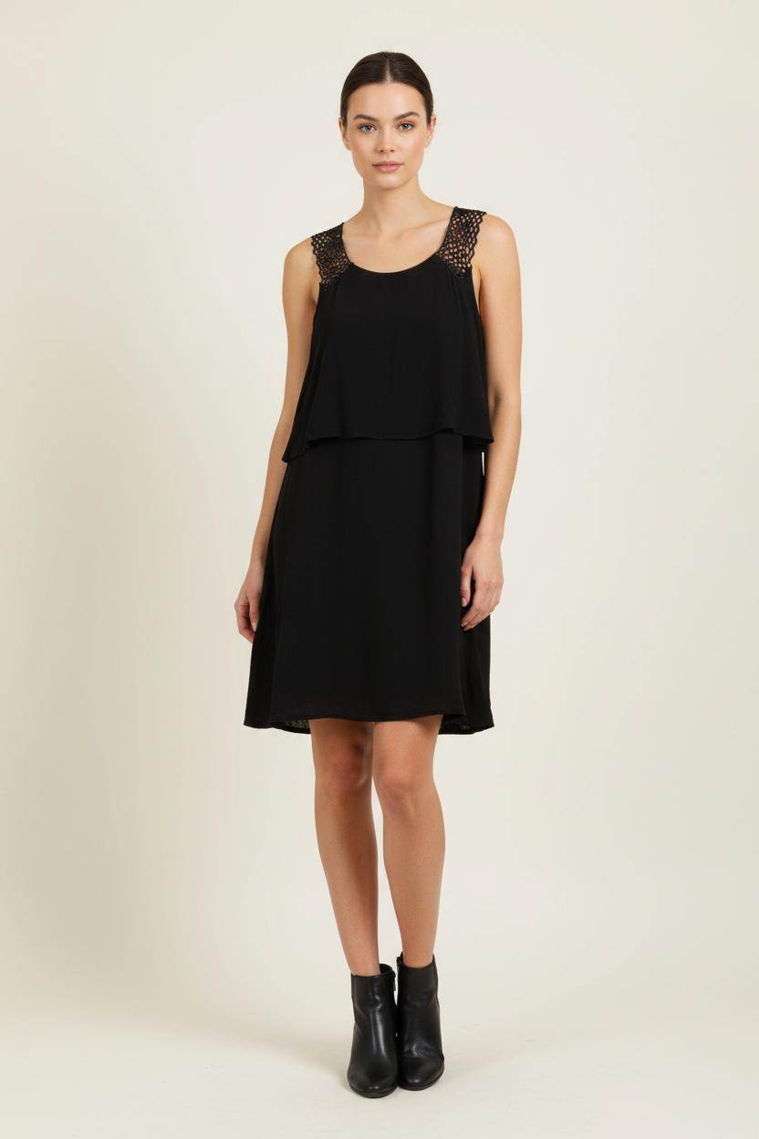 Robe Midi Noire - Taille S/36 de la marque Sandro | PARAD94955 - Vendu par Paradigme - Image 1