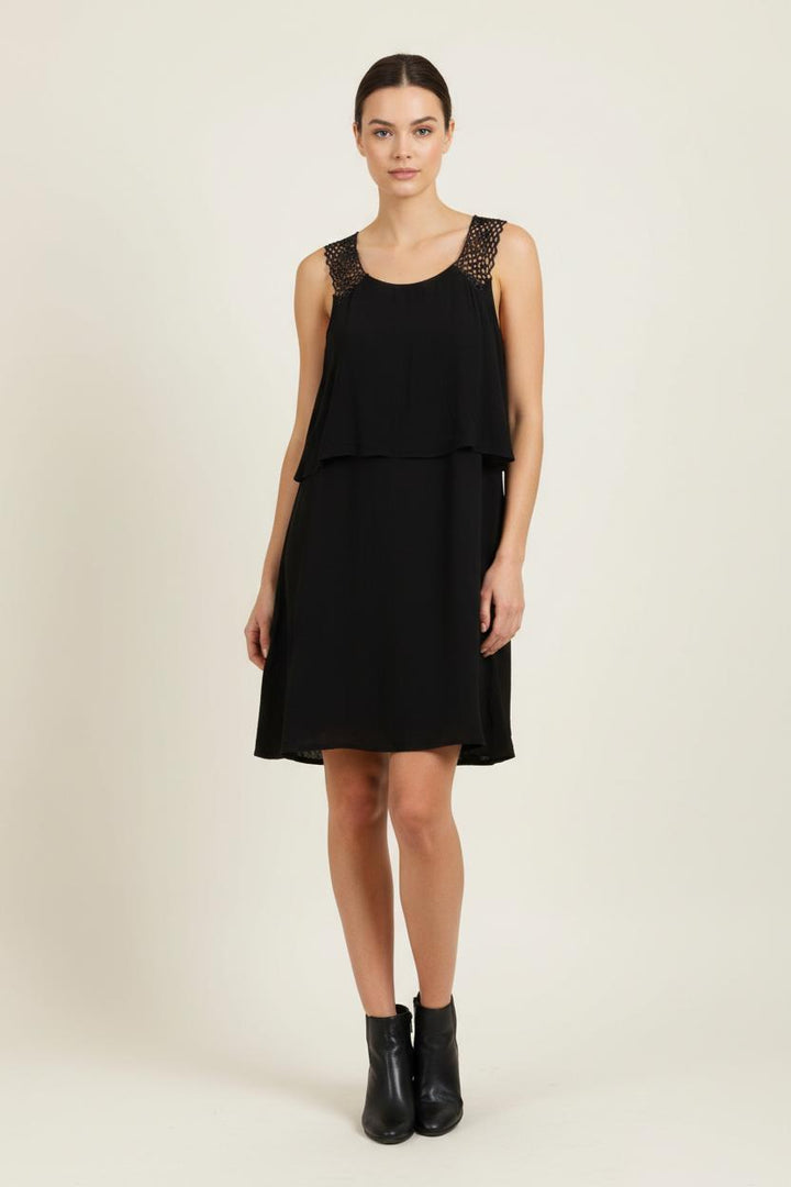 Robe Midi Noire - Taille S/36 de la marque Sandro | PARAD94955 - Vendu par Paradigme - Image 1