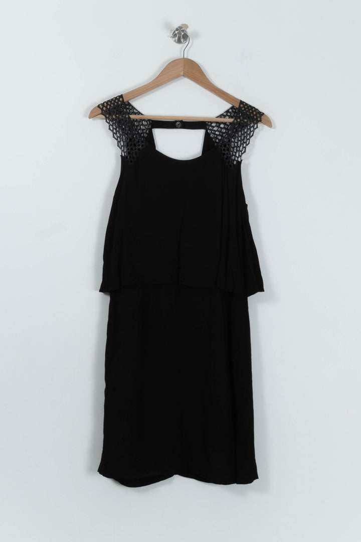 Robe Midi Noire - Taille S/36 de la marque Sandro | PARAD94955 - Vendu par Paradigme - Image 2