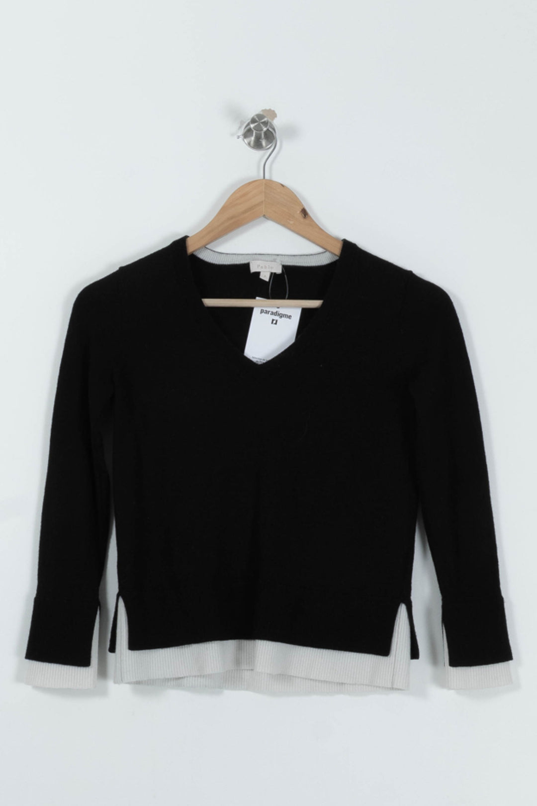 Pull Noir et Blanc - Taille S/36 de la marque Pablo | PARAD94956 - Vendu par Paradigme - Image 2