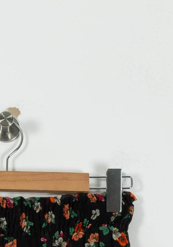 Jupe Volantée Noire à Fleurs - Taille M/38 de la marque Maje | PARAD94964 - Vendu par Paradigme - Image 3