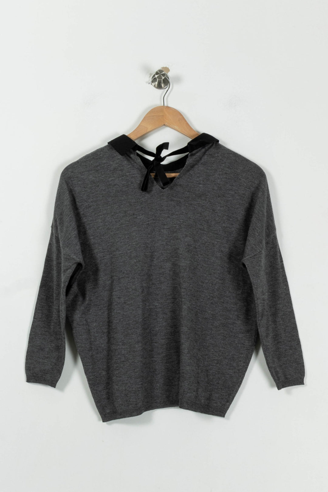 Pull Gris et Noir - Taille XS/34 de la marque Kookai | PARAD94966 - Vendu par Paradigme - Image 4