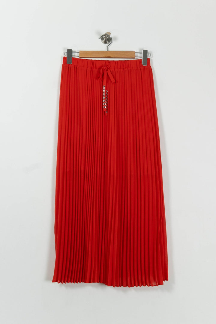 Jupe Plissée Rouge - Taille M/38 de la marque IKKS | PARAD94973 - Vendu par Paradigme - Image 2