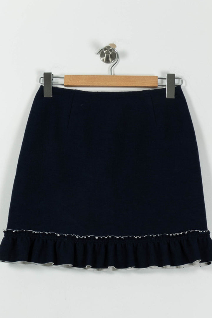 Jupe Courte Bleue - Taille L/40 de la marque Sandro | PARAD94974 - Vendu par Paradigme - Image 2
