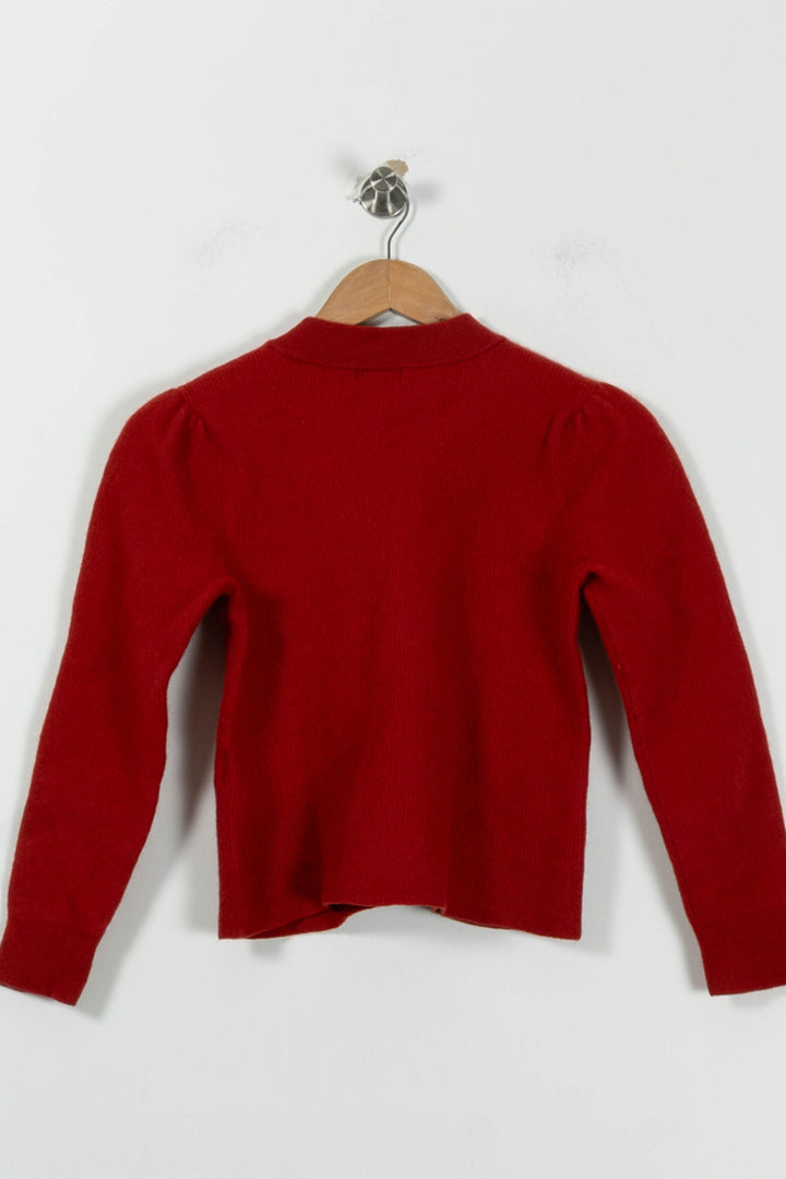 Pull Rouge - Taille S/36 de la marque Claudie Pierlot | PARAD94976 - Vendu par Paradigme - Image 4