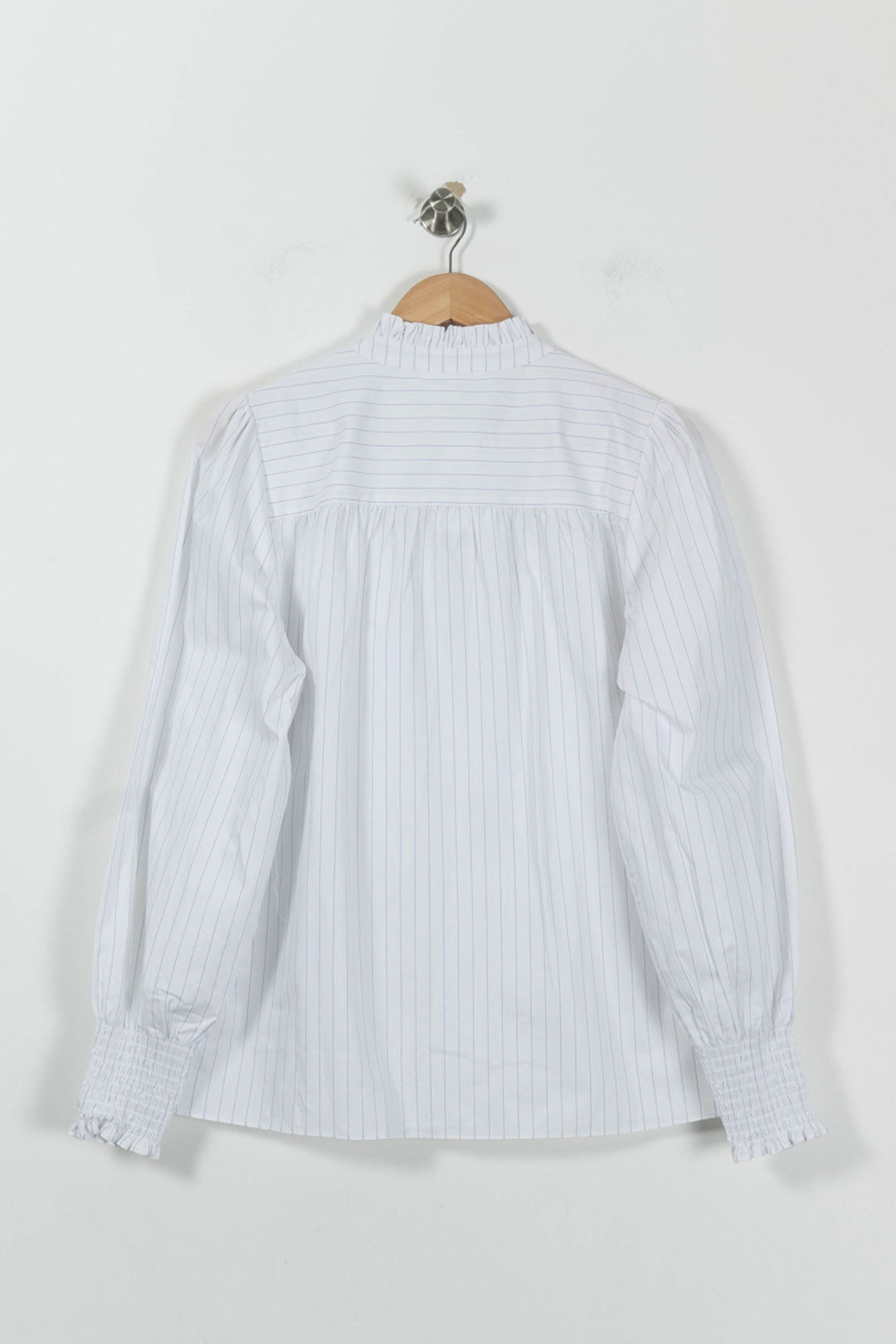 Blouse Blanche à Rayures Bleues - Taille M/38 de la marque Sud express | PARAD94994 - Vendu par Paradigme - Image 4