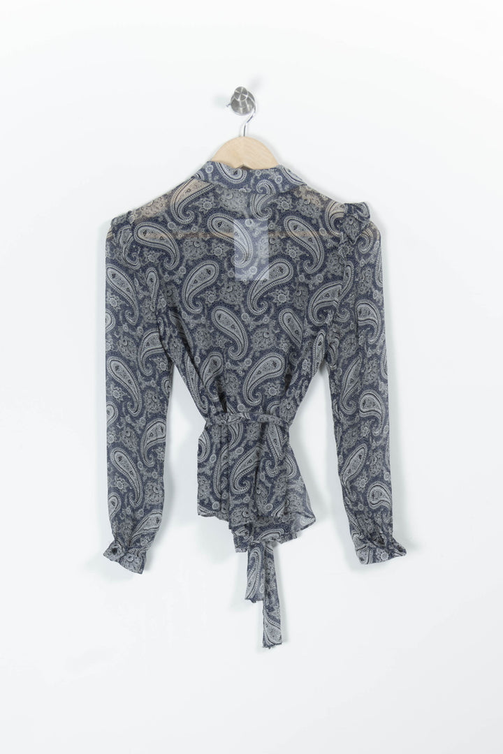 Blouse Bleu - Taille S/36 de la marque Claudie Pierlot | PARAD94995 - Vendu par Paradigme - Image 4