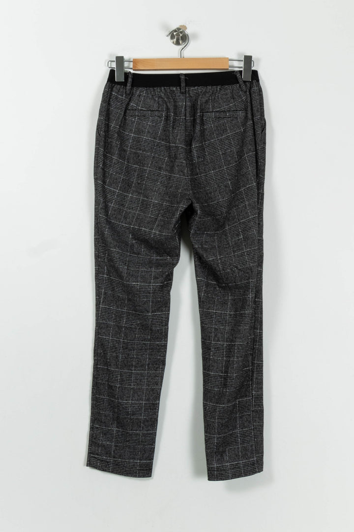 Pantalon À Carreaux Noir et Blanc - Taille M/38 de la marque La Fée Maraboutée | PARAD95001 - Vendu par Paradigme - Image 4