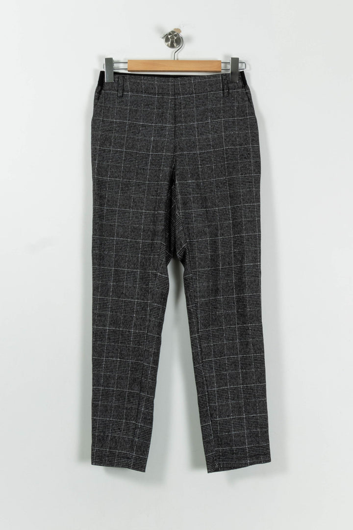 Pantalon À Carreaux Noir et Blanc - Taille M/38 de la marque La Fée Maraboutée | PARAD95001 - Vendu par Paradigme - Image 2