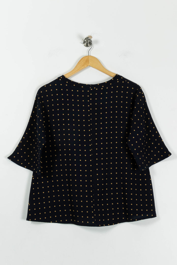Pull Bleu et Jaune - Taille L/40 de la marque La Fée Maraboutée | PARAD95004 - Vendu par Paradigme - Image 4