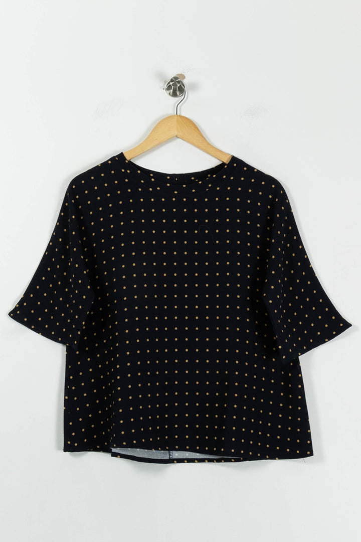 Pull Bleu et Jaune - Taille L/40 de la marque La Fée Maraboutée | PARAD95004 - Vendu par Paradigme - Image 2