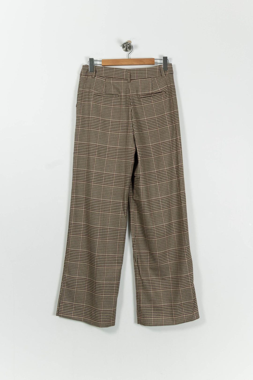 Pantalon À Carreaux Marron - Taille M/38 de la marque La Fée Maraboutée | PARAD95005 - Vendu par Paradigme - Image 4