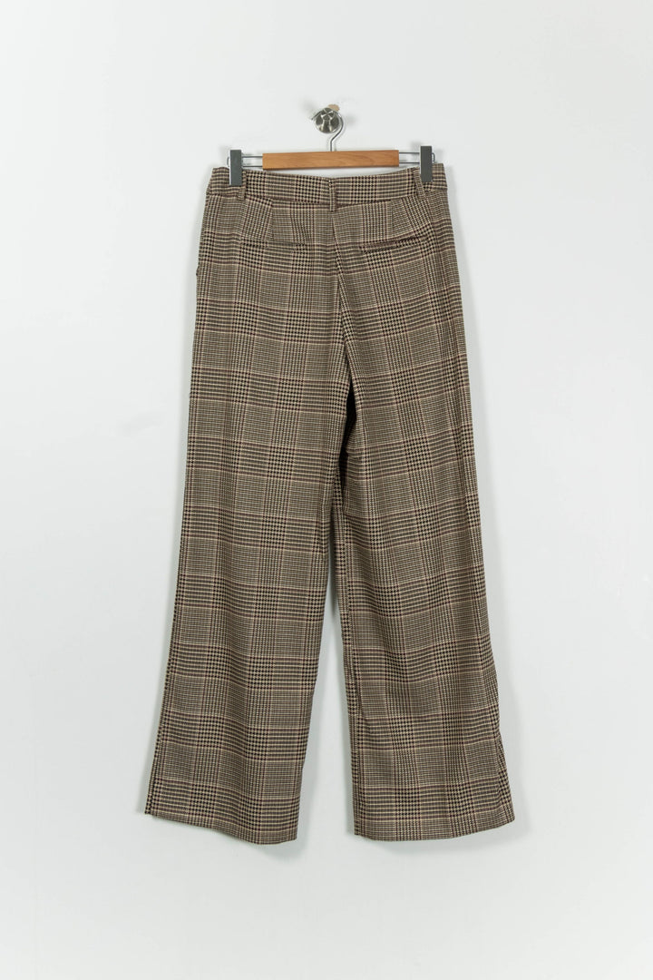 Pantalon À Carreaux Marron - Taille M/38 de la marque La Fée Maraboutée | PARAD95005 - Vendu par Paradigme - Image 4