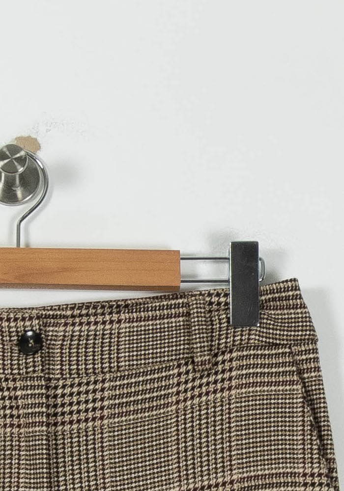 Pantalon À Carreaux Marron - Taille M/38 de la marque La Fée Maraboutée | PARAD95005 - Vendu par Paradigme - Image 3
