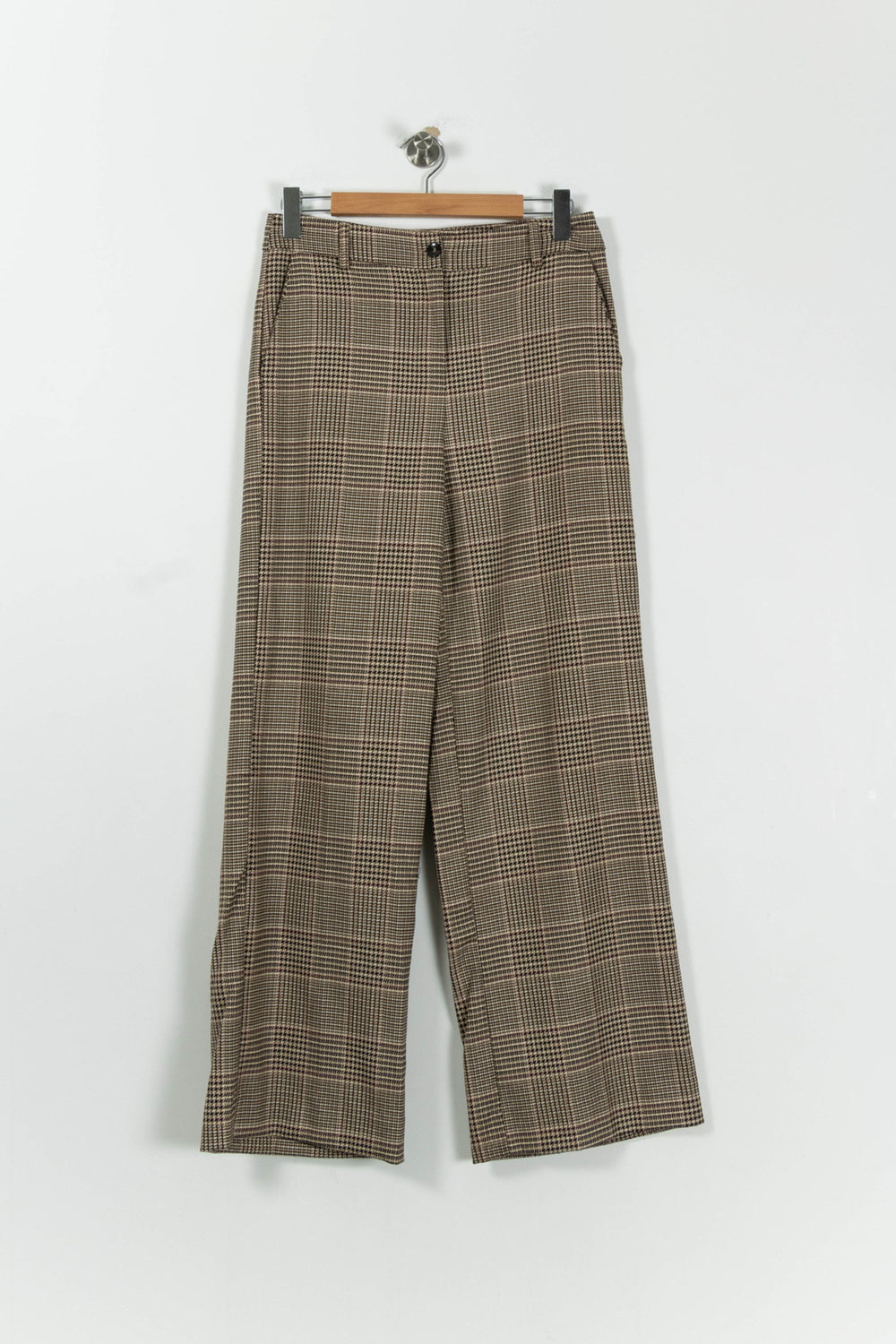 Pantalon À Carreaux Marron - Taille M/38 de la marque La Fée Maraboutée | PARAD95005 - Vendu par Paradigme - Image 2